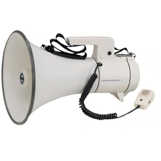 Megafon 40W Thunder - NO NAME - Biały - Mocny wzmacniacz i regulowany mikrofon Inna marka