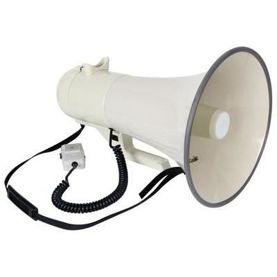 Megafon przenośny VELLEMAN - 45W z mikrofonem przewodowym i syreną - Czarny Inna marka