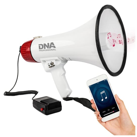 MEGAFON SZCZEKACZKA WZMACNIACZ GŁOSU SYRENA BLUETOOTH 30W USB AUX MICRO SD DNA