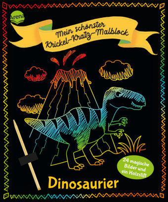 Mein schönster Krickel-Kratz-Malblock. Dinosaurier Arena