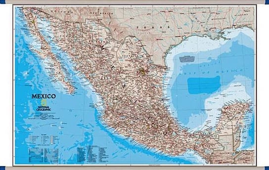 Meksyk Classic mapa ścienna polityczna 1:4 370 000, National Geographic National geographic