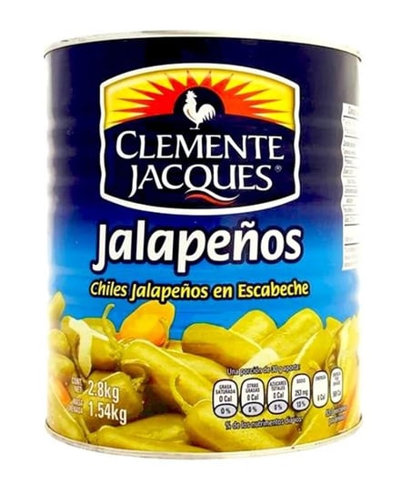 Meksykańska Papryka Chili Jalapeno Cała w Zalewie "Chiles Jalapenos en Escabeche" 2,8kg Clemente Jacques Clemente Jacques