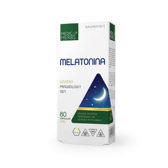 Melatonina 3 mg 80 kapsułek Medica Herbs SEN Medica Herbs