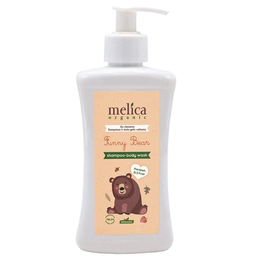 Melica Organic Funny Bear 2in1 szampon i Żel pod prysznic dla dzieci 300ml Melica Organic