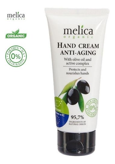 Melica Organic, krem do rąk z oliwą z oliwek i składnikami aktywnymi, 100 ml Melica Organic