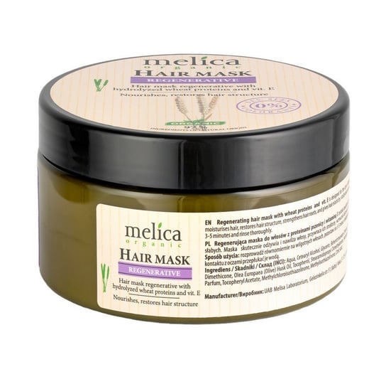 Melica Organic, Maska Do Odbudowy Włosów Proteiny, 350ml Melica Organic