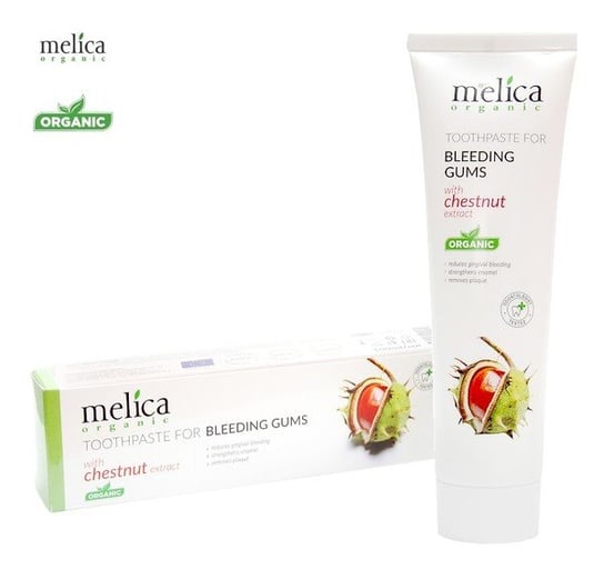 Melica Organic, pasta do zębów na krwawiące dziąsła z ekstraktem z kasztanowca, 100 ml Melica Organic