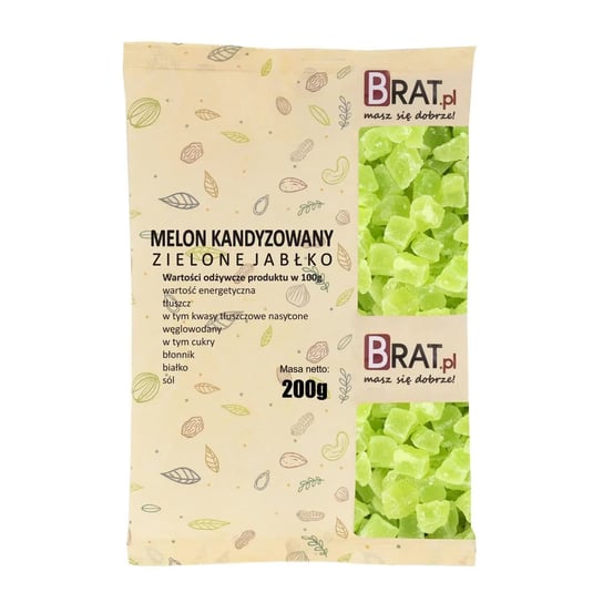 Melon kandyzowany - zielone jabłko 200g Wysoka JAKOŚĆ Produkt NATURALNY Brat