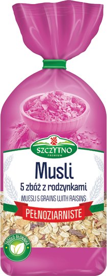 Melvit Musli pełnoziarniste zbożowe z rodzynkami 400 g Melvit