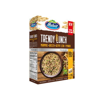 Melvit Trendy Lunch Mhammas, Groszek, Grzyby Leśne, Tymianek 4X100G Melvit