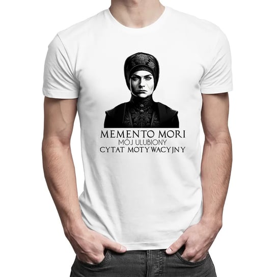 Memento mori - mój ulubiony cytat motywacyjny - męska koszulka dla fanów serialu 1670 Koszulkowy