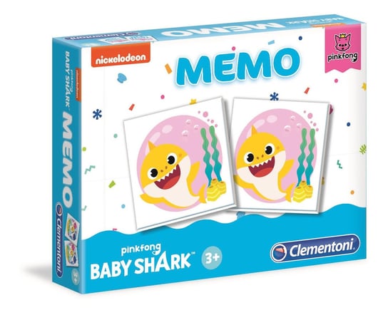 Memo Baby Shark, gra logiczna, Clementoni Clementoni