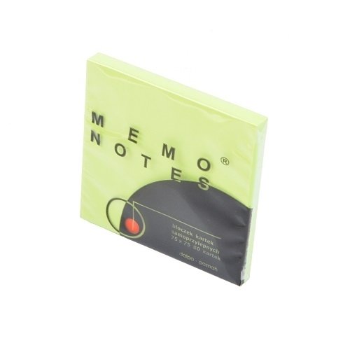 Memo notes 75x75 mm, 80 kartek zielony brilliant Neopak