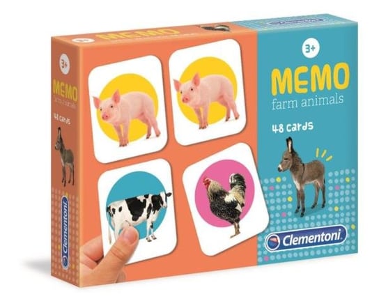 Memo Zwierzęta na farmie, gra edukacyjna, Clementoni Clementoni