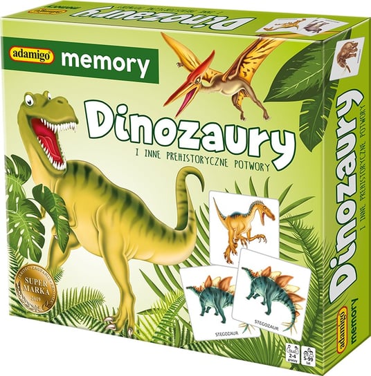 Memory Dinozaury, gra logiczna, Adamigo Adamigo