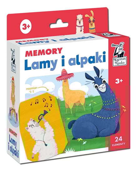 Memory Lamy i alpaki, gra logiczna, Kapitan Nauka Kapitan Nauka