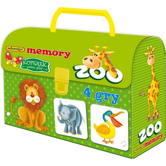 Memory Zoo, zestaw w kuferku, gry logiczne, Adamigo Adamigo