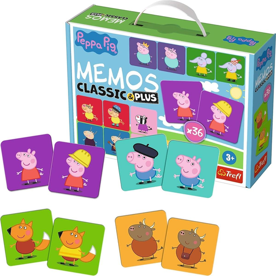 Trefl Memos Classic & Plus Peppa Pig, memo game, children's game, from 3 year... | UK