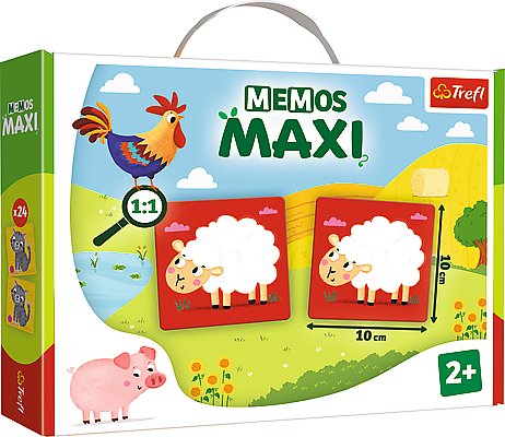 Memos Maxi Zwierzęta na farmie, gra planszowa,Trefl Trefl