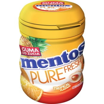 Mentos Pure Fresh Tropical Butelka 60G Mentos