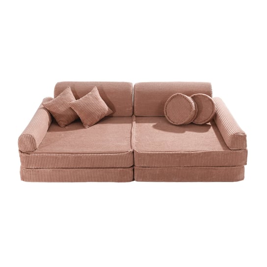 MeowBaby® Aesthetic Sztruksowa sofa dziecięca Premium, pudrowy róż Inna marka