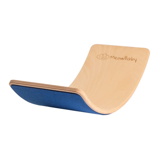 MeowBaby® Deska do Balansowania z Filcem 80x30cm dla Dzieci, Drewniany Balance Board, Niebieski Inna marka