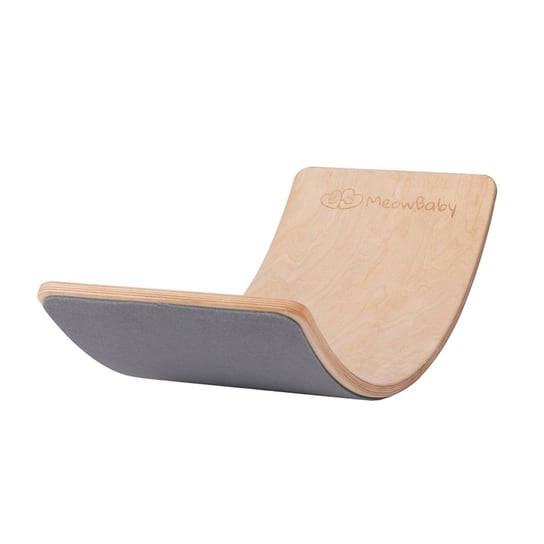 MeowBaby® Deska do Balansowania z Filcem 80x30cm dla Dzieci, Drewniany Balance Board, Szary Inna marka