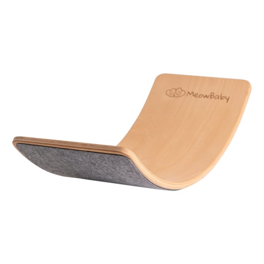 MeowBaby® Deska do Balansowania z Filcem 80x30cm dla Dzieci, Drewniany Balance Board, Szary Melanż Inna marka