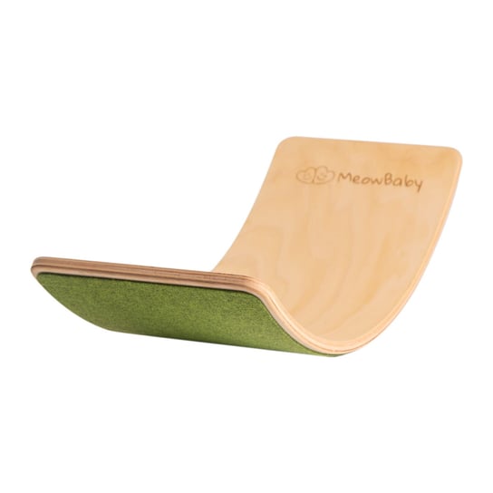 MeowBaby® Deska do Balansowania z Filcem 80x30cm dla Dzieci Drewniany, Balance Board, Zielony Inna marka