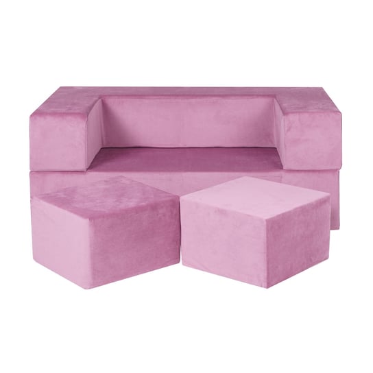 MeowBaby® Sofa Dziecięca Standard, Kanapa dla Dzieci, Welurowa, Różowa Inna marka