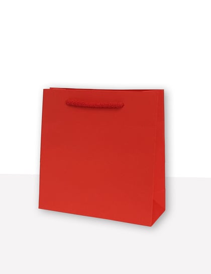 MER PLUS, torebka prezentowa jednobarwna cd czerwona 10 sztuk Mer Plus