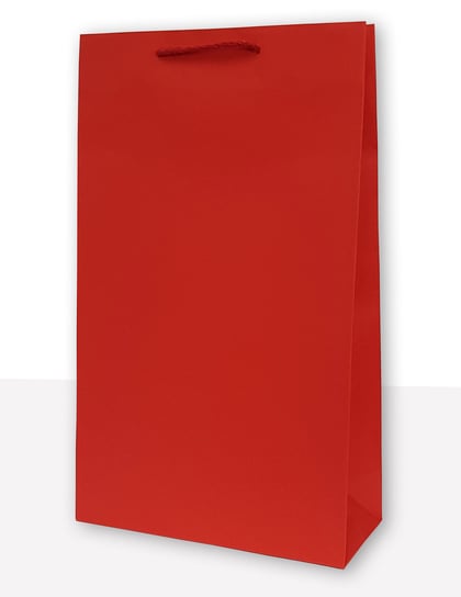 MER PLUS, torebka prezentowa jednobarwna t4 czerwona 10 sztuk Mer Plus