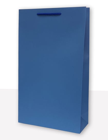MER PLUS, torebka prezentowa jednobarwna t4 niebieska 10 sztuk Mer Plus