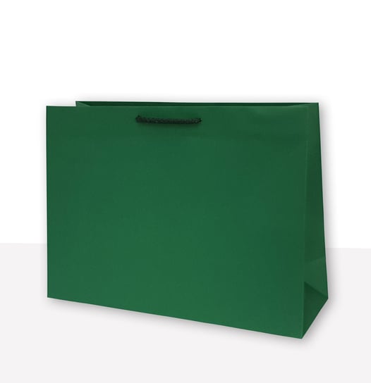 MER PLUS, torebka prezentowa jednobarwna t7 zielona 10 sztuk Mer Plus