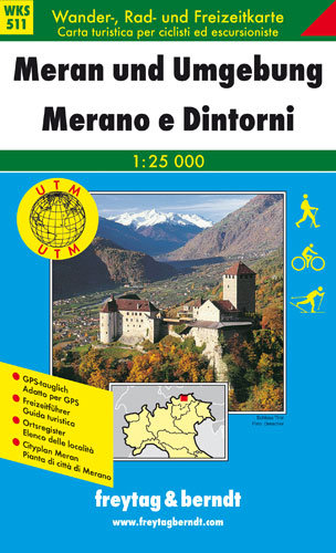 Merano i okolice. Mapa 1:25 000 Freytag & Berndt