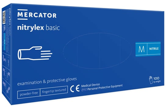 Mercator, RD Nitrylex Basic, Rękawiczki, Dark Blue, M, 100 Szt. Mercator Medical
