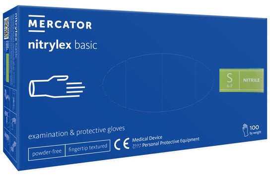 Mercator, RD Nitrylex Basic, Rękawiczki, Dark Blue, S, 100 Szt. Mercator Medical
