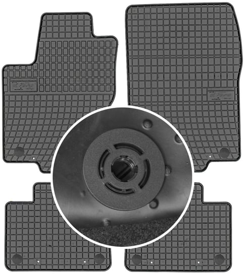 Mercedes GLS SUV od 2015-2019r. Dywaniki gumowe FROGUM 543022 + mocowania MAX-DYWANIK Frogum