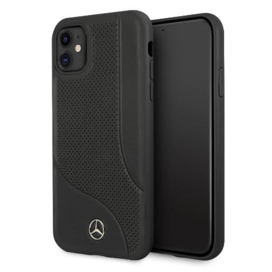 Mercedes MEHCN61CDOBK iPhone 11 czarny/black hardcase Leather Perforated Area Mercedes