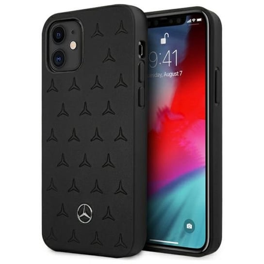 Mercedes MEHCN61PSQBK iPhone 11 6,1" czarny/black hardcase Leather Stars Pattern Mercedes