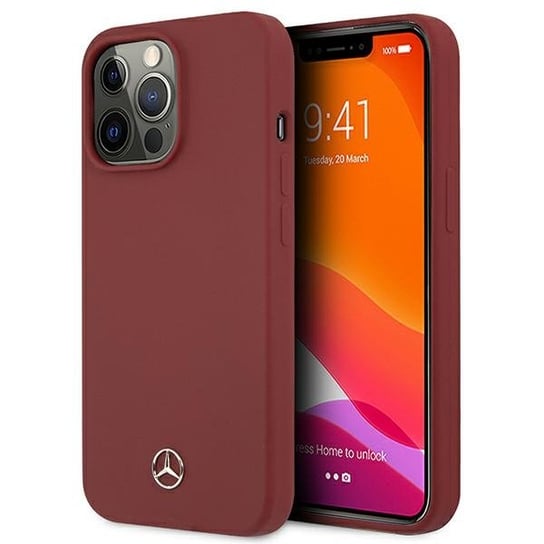 Mercedes MEHCP13LSILRE iPhone 13 Pro / 13 6,1" czerwony/red hardcase Silicone Line Mercedes