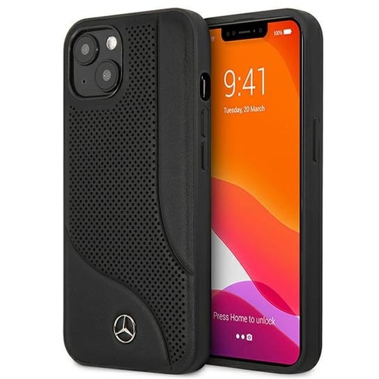 Mercedes MEHCP13SCDOBK iPhone 13 mini 5,4" czarny/black hardcase Leather Perforated Area Mercedes