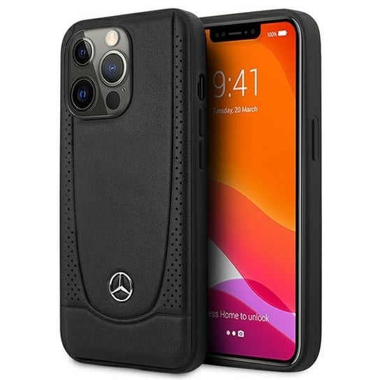 Mercedes MEHCP15LARMBK etui obudowa do iPhone 15 Pro 6.1" czarny/black hardcase Leather Urban Mercedes