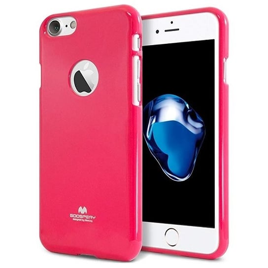 Mercury Jelly Case iPhone X różowy /hot pink wycięcie/hole Mercury