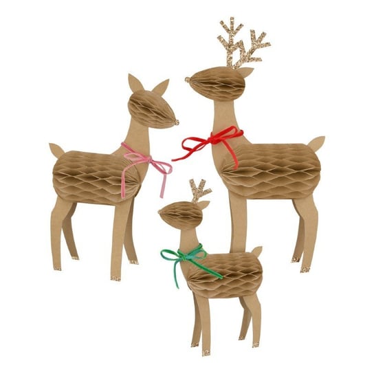 Meri Meri - Zestaw dekoracyjny z bibuły - Christmas, Reindeer Family Meri Meri