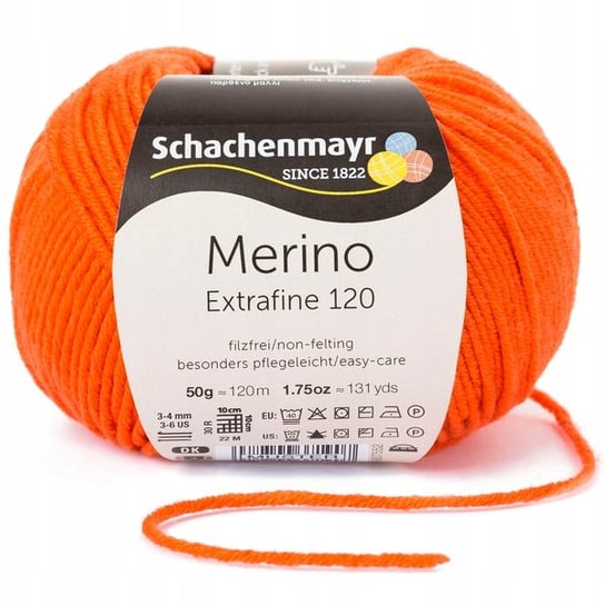 Merino Extrafine 120 Schachenmayr 00125 Pomarańcz Schachenmayr