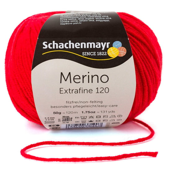 Merino Extrafine 120 Schachenmayr 00131 Czerwień Schachenmayr