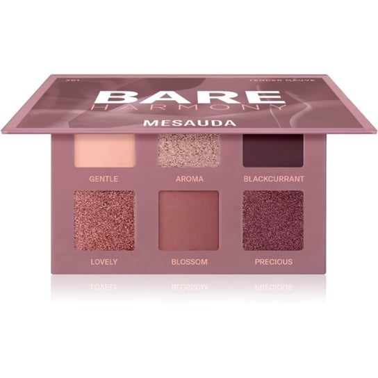 Mesauda Milano Bare Harmony paleta cieni do powiek odcień 201 Tender Mauve 6x1 g Mesauda Milano