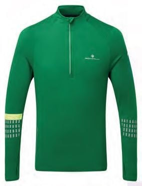 Męska Bluza sportowa Do Biegania Ronhill Men'S Tech Afterhours 1/2 Zip Tee | Highland/Lime/Reflect Rozmiar L RONHILL