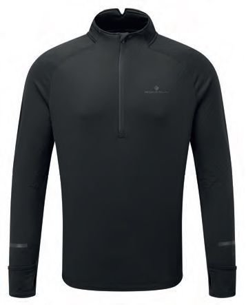 Męska Bluza sportowa Do Biegania Ronhill Men'S Tech Prism 1/2 Zip Tee | Black/Charcoal Rozmiar L RONHILL